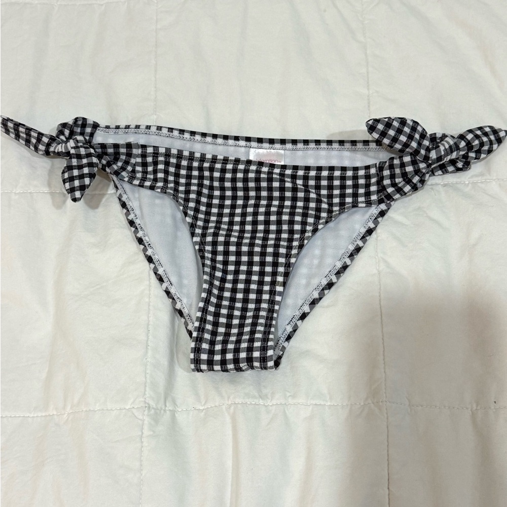 Xhilaration Black and White Gingham Bikini Bottom